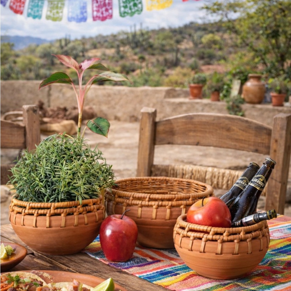 Woven Terracotta Bowls